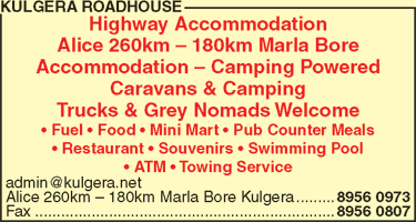 Kulgera Roadhouse - Accommodation Georgetown 1