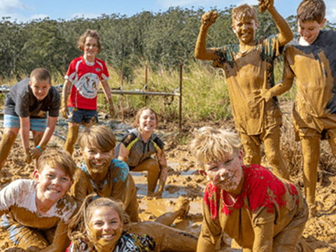 Mini Muddies Obstacle Challenge At Bunnamagoo Estate - Accommodation Georgetown 0