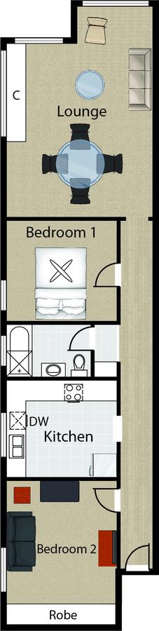 Waterfront Apartment Brimming With Inspirational Artwork - Accommodation Georgetown 1