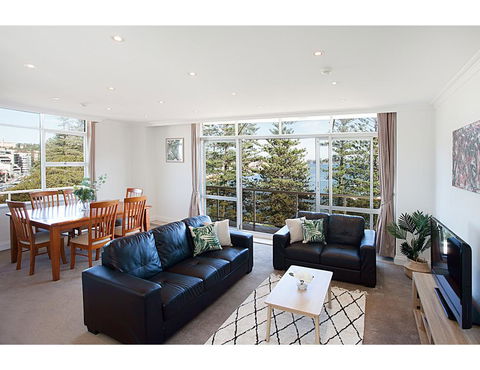 View Of Manly Pines And Waves From Large Apartment - Accommodation Georgetown 0